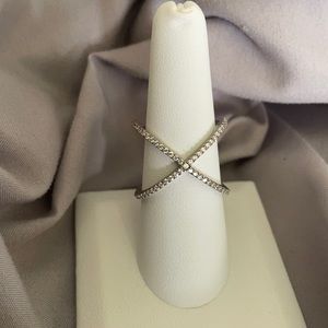 QVC Pave X Ring